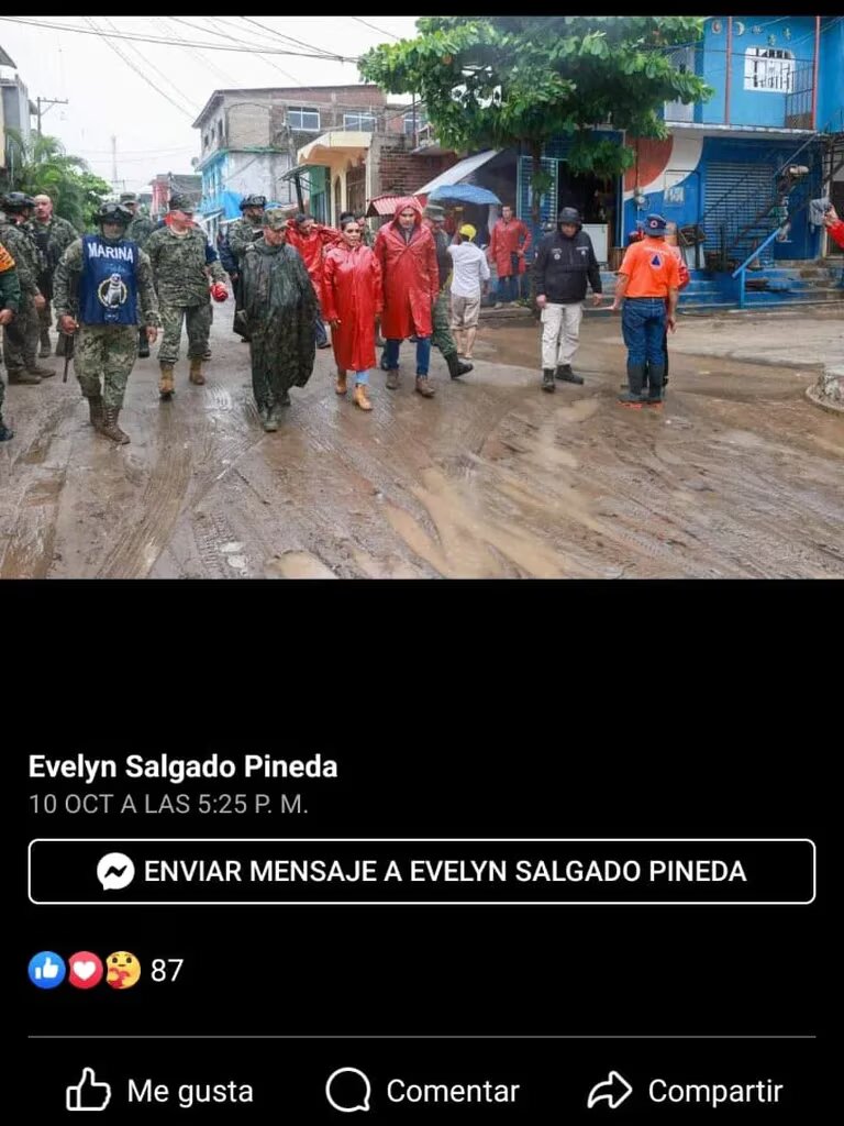 Polémica por imagen falsa de gobernadora en emergencia por huracán: Antares Vázquez y Evelyn Salgad